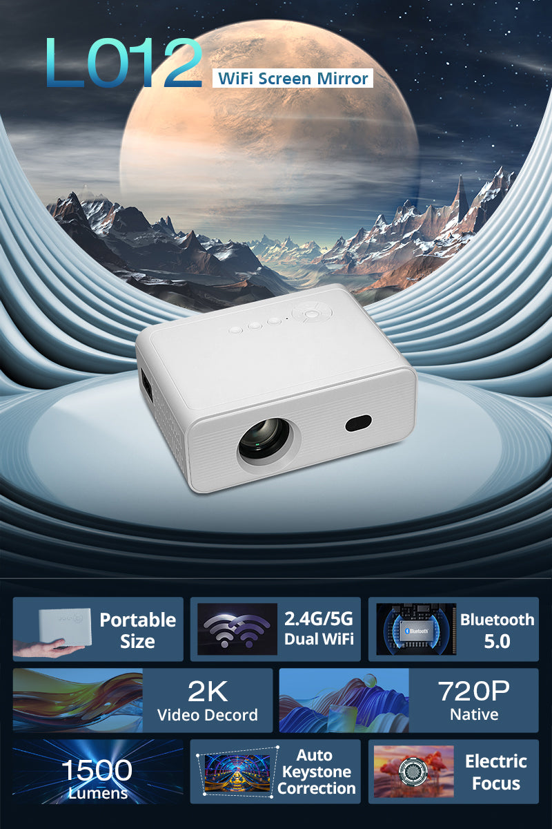 L012AH Wifi Screen Mirror Portable Projector