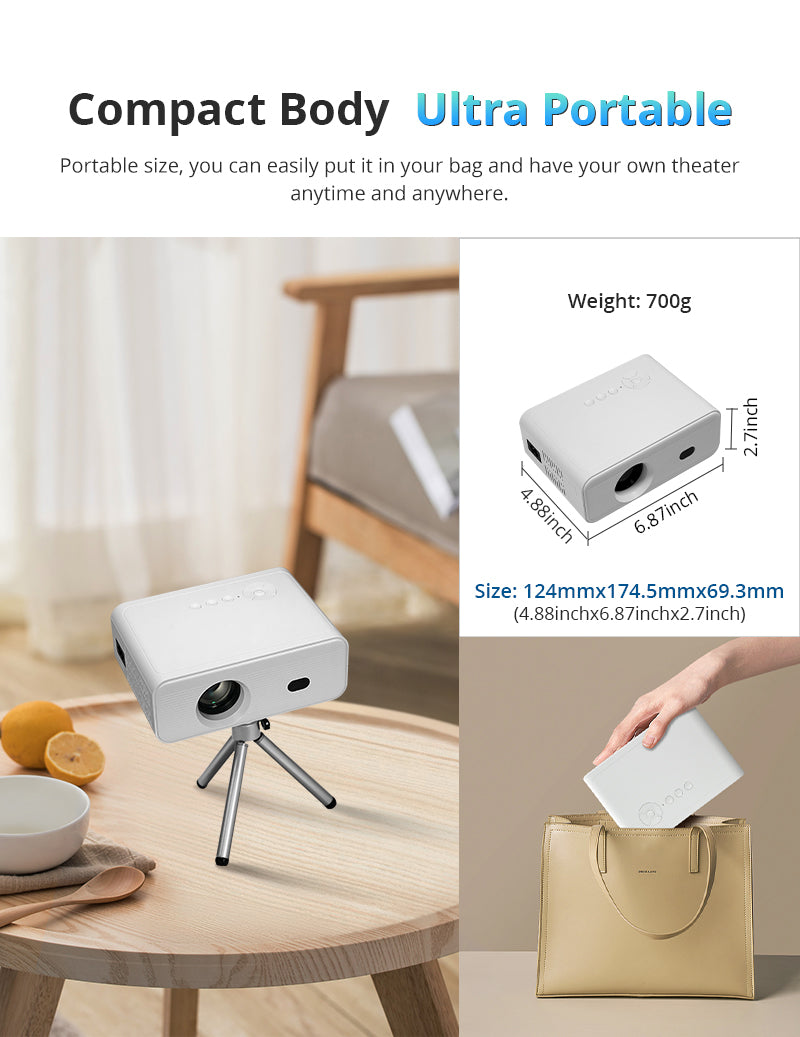 L012AH Wifi Screen Mirror Portable Projector